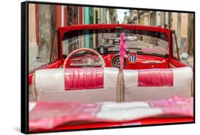 50’s Car, Havana-Richard Silver-Framed Stretched Canvas