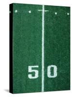 50 Yard Line American Football-Steven Sutton-Stretched Canvas