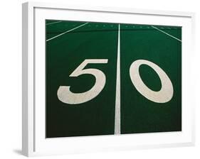 50-Yard Line of Football Field-Joseph Sohm-Framed Photographic Print