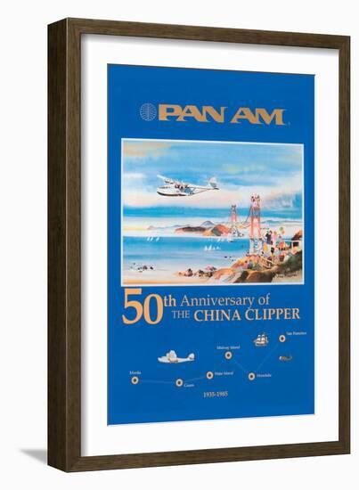 50th Anniversary of the China Clipper-null-Framed Art Print