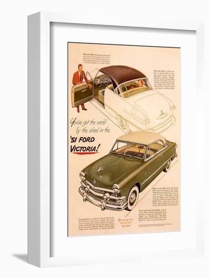 51 Ford Victoria-By the Wheel-null-Framed Art Print