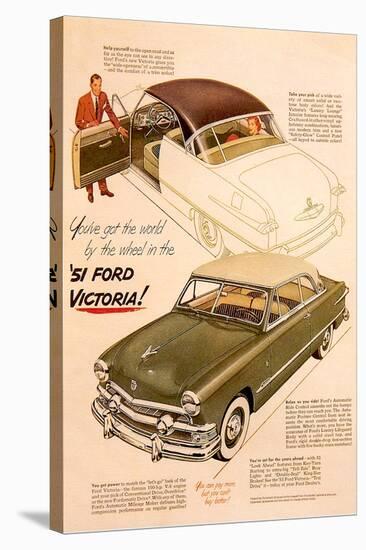 51 Ford Victoria-By the Wheel-null-Stretched Canvas