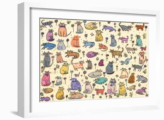 52 Cats, 2017-Sarah Battle-Framed Giclee Print