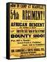 54th Regiment Recruiting Poster, 1863-Science Source-Framed Stretched Canvas