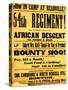 54th Regiment Recruiting Poster, 1863-Science Source-Stretched Canvas