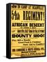 54th Regiment Recruiting Poster, 1863-Science Source-Framed Stretched Canvas