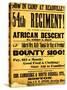 54th Regiment Recruiting Poster, 1863-Science Source-Stretched Canvas