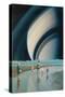 #559-spacerocket art-Stretched Canvas