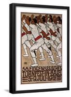 56th Federal Gymnastics Festival in Basel, 1912-Eduard Renggli the Younger-Framed Giclee Print