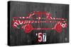 57 Chevy License Plate Art-Design Turnpike-Stretched Canvas