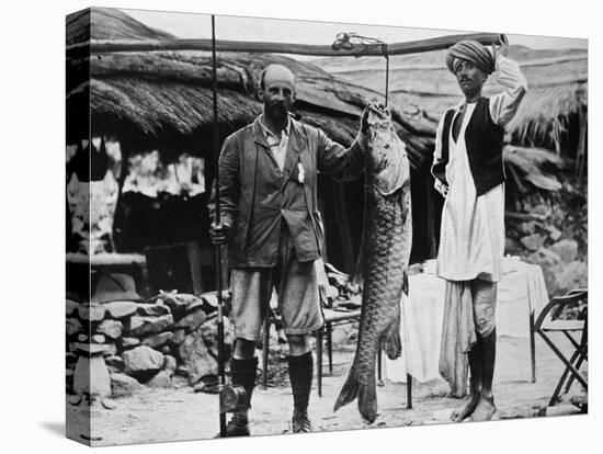 59 lb Mahseer, Caught by Capt. H. B. D. Campbell, R.E., in the Upper Ganges, c1903, (1903)-null-Stretched Canvas