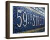 59Th Street Subway Station Sign.-Jon Hicks-Framed Photographic Print