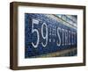 59Th Street Subway Station Sign.-Jon Hicks-Framed Photographic Print