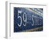 59Th Street Subway Station Sign.-Jon Hicks-Framed Photographic Print
