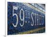 59Th Street Subway Station Sign.-Jon Hicks-Framed Photographic Print