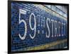 59Th Street Subway Station Sign.-Jon Hicks-Framed Photographic Print