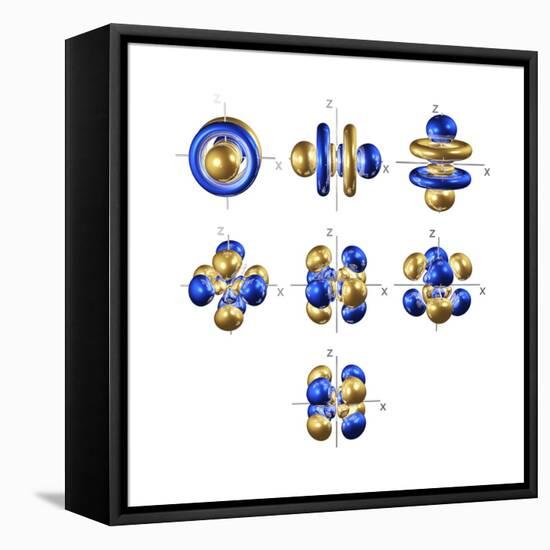 5f Electron Orbitals, Cubic Set-Dr. Mark J.-Framed Stretched Canvas
