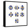 5f Electron Orbitals, Cubic Set-Dr. Mark J.-Framed Stretched Canvas