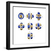 5f Electron Orbitals, Cubic Set-Dr. Mark J.-Framed Premium Photographic Print