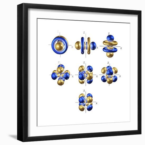 5f Electron Orbitals, Cubic Set-Dr. Mark J.-Framed Premium Photographic Print