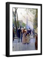 5th Avenue, Sunday, 1890-91-Childe Hassam-Framed Giclee Print