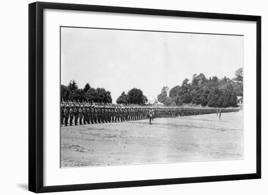 5th Battalion East Surrey Regiment on Parade, Chakrata, 1917-null-Framed Giclee Print