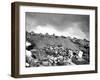 5th Division Marines Crawl Up a Slope on Red Beach No. 1 Toward Mt. Suribachi on Iwo Jima-null-Framed Photo