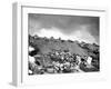 5th Division Marines Crawl Up a Slope on Red Beach No. 1 Toward Mt. Suribachi on Iwo Jima-null-Framed Photo