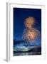 5th of July Fireworks over Whitefish Lake in Whitefish, Montana-Chuck Haney-Framed Photographic Print
