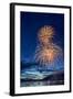 5th of July Fireworks over Whitefish Lake in Whitefish, Montana-Chuck Haney-Framed Photographic Print