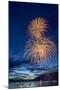 5th of July Fireworks over Whitefish Lake in Whitefish, Montana-Chuck Haney-Mounted Photographic Print