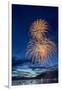 5th of July Fireworks over Whitefish Lake in Whitefish, Montana-Chuck Haney-Framed Premium Photographic Print