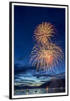 5th of July Fireworks over Whitefish Lake in Whitefish, Montana-Chuck Haney-Framed Premium Photographic Print