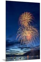 5th of July Fireworks over Whitefish Lake in Whitefish, Montana-Chuck Haney-Mounted Premium Photographic Print