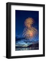 5th of July Fireworks over Whitefish Lake in Whitefish, Montana-Chuck Haney-Framed Photographic Print