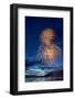 5th of July Fireworks over Whitefish Lake in Whitefish, Montana-Chuck Haney-Framed Photographic Print