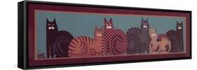 6 Cats with Border-Beverly Johnston-Framed Stretched Canvas