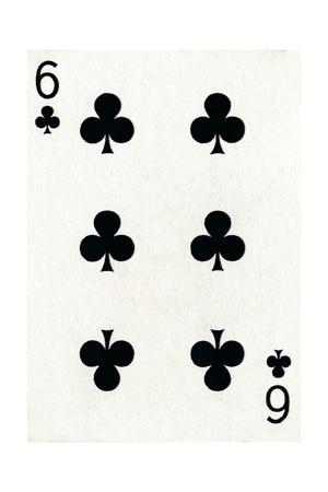 &lsquo;6 of Clubs from a deck of Goodall & Son Ltd. playing cards, c1940