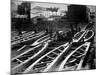 60 Ft Long, Prefabricated Bridge Trusses, Outside Where Construction Crew Add Finishing Touches-null-Mounted Photographic Print