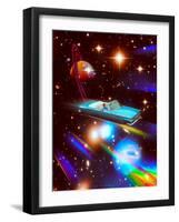 #636-spacerocket art-Framed Giclee Print