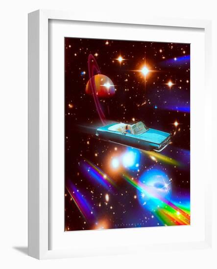 #636-spacerocket art-Framed Giclee Print