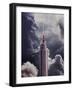 #639-spacerocket art-Framed Giclee Print