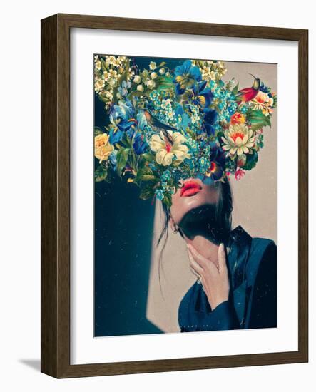 #644-spacerocket art-Framed Giclee Print