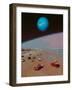 #649-spacerocket art-Framed Giclee Print