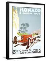 6th Grand Prix Automobile, Monaco, 1934-Geo Ham-Framed Art Print