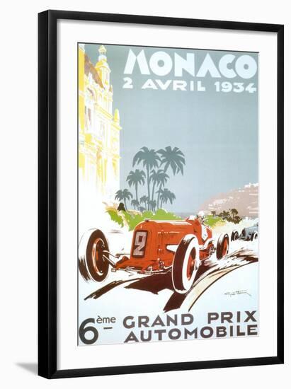 6th Grand Prix Automobile, Monaco, 1934-Geo Ham-Framed Art Print