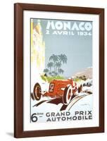 6th Grand Prix Automobile, Monaco, 1934-Geo Ham-Framed Art Print