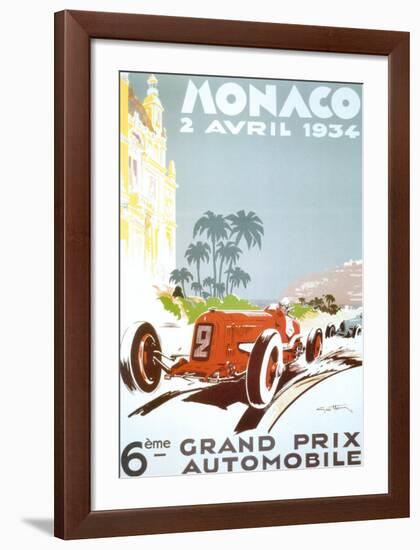 6th Grand Prix Automobile, Monaco, 1934-Geo Ham-Framed Art Print