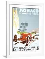 6th Grand Prix Automobile, Monaco, 1934-Geo Ham-Framed Art Print