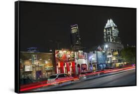 6Th Street in Austin.-Jon Hicks-Framed Stretched Canvas